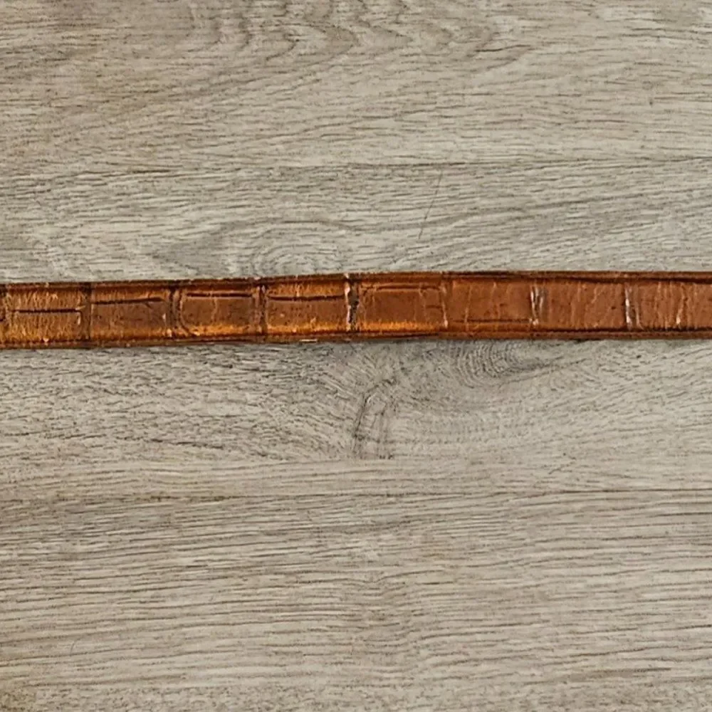 Brighton Alpine Croco Taper  Belt in Cognac Sz 34